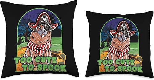 Miniatura 3 de BCC Chow Chow Shirts & Asian Dog Lover Gifts Chow Happy Halloween Costume Pirate Throw Pillow, 18x18, Multicolor