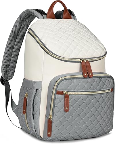 Miniatura 1 de LOVEVOOK Mochila para pañales Bolsa de bebé de gran capacidad con cambiador portátil, mochila de viaje para bebés multifunción