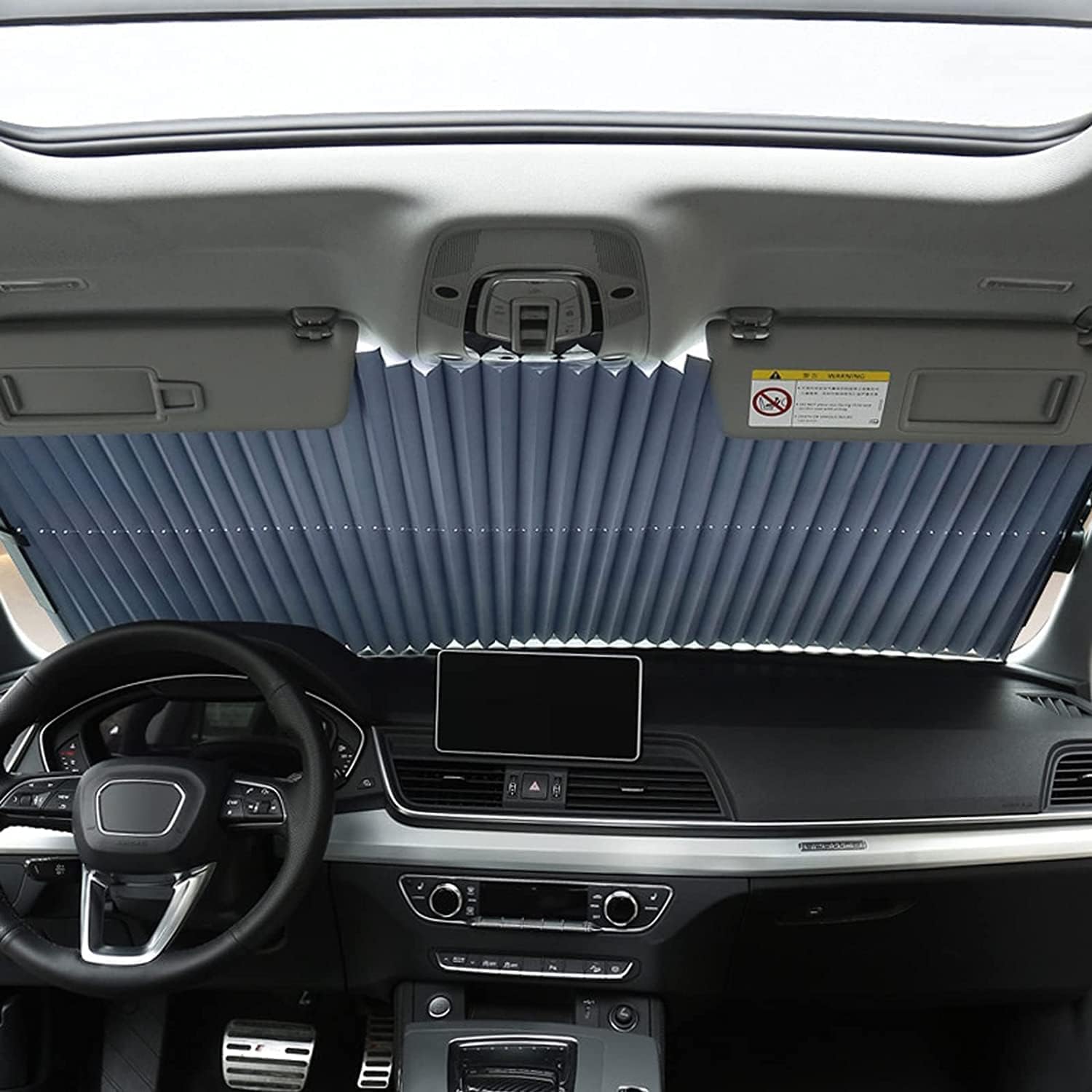 ninRYA Retractable Windshield Sun Shade for Car, Large Sun