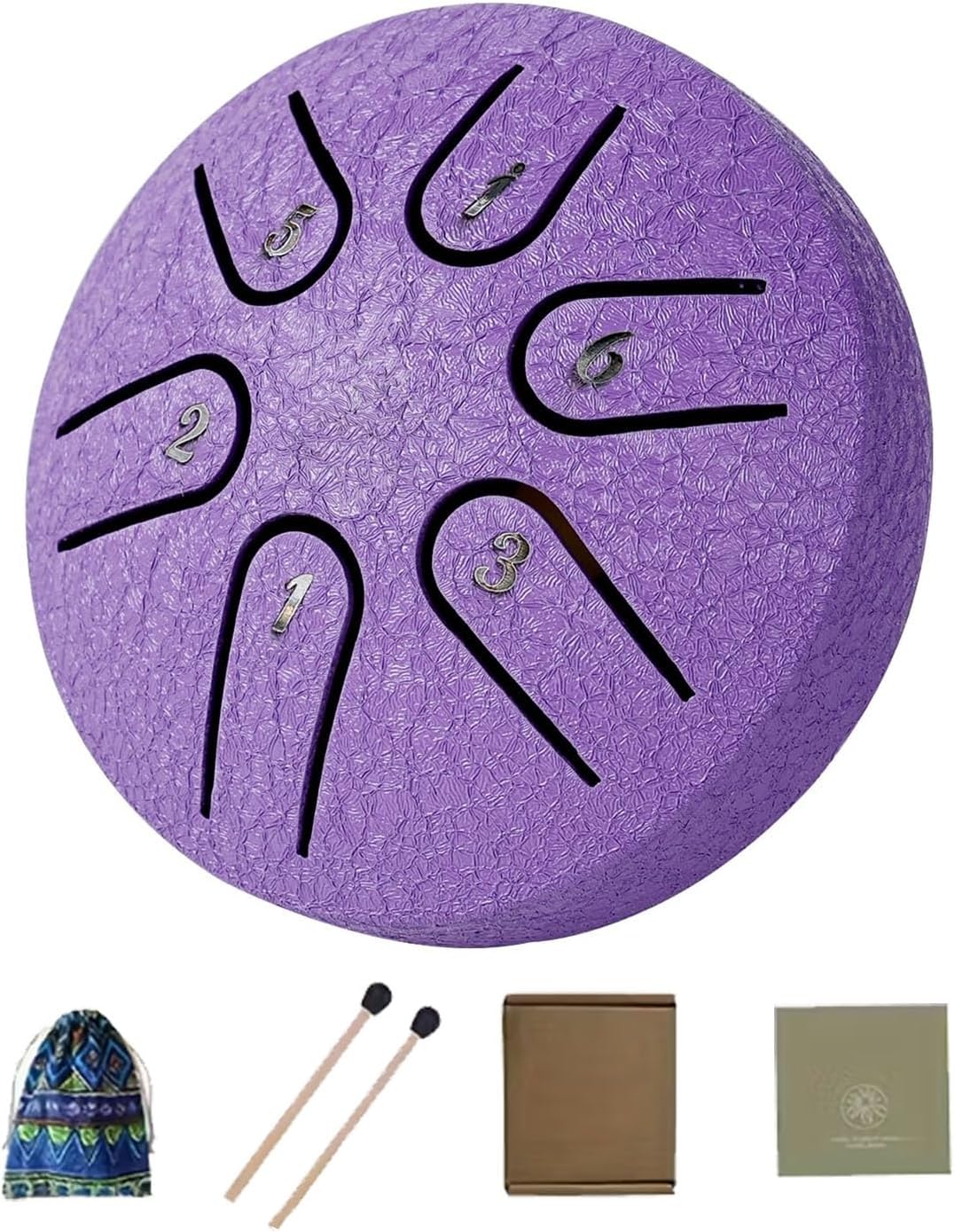 Steel Tongue Drum - Tambor de lengüeta de acero 6 notas 3 pulg miniatura 1