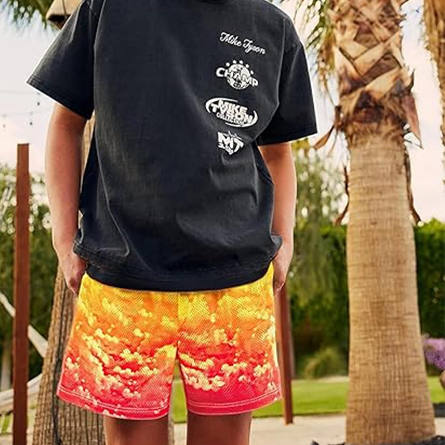 Shorts Mesh Graphic Print Casual Workout Gym Basketball Running Beach Short Pants