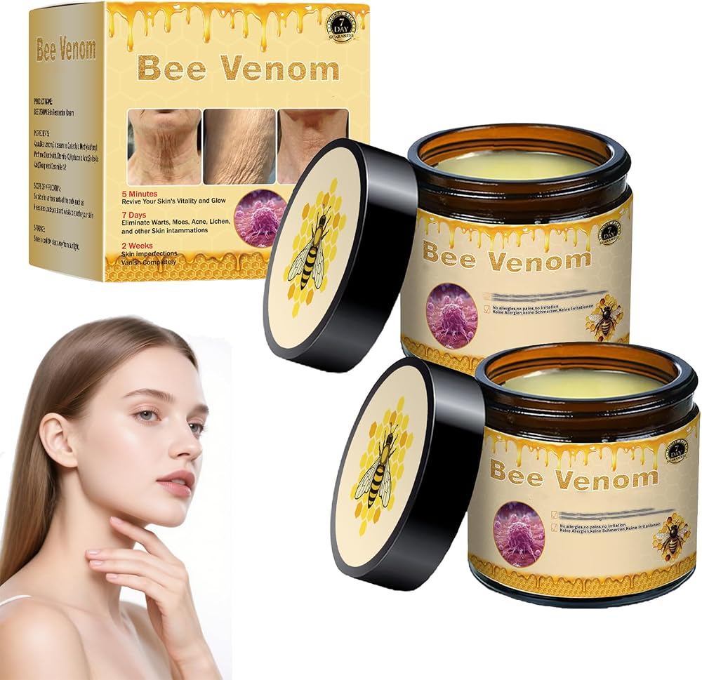 2Pcs Roli Bee Venom Skin Restoration Cream, Bee Venom Peptides Pro Comprehensive Cream, Firming and Hydrating Moisturizer for All Skin Types — 사진 1
