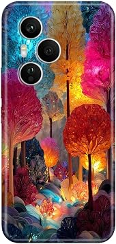 Honor 400 Pro ile Uyumlu K l f, L ks Orman Temal  Desenli, Darbe Emici Silikon