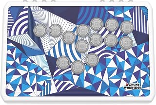 Punk Workshop PWS R14 パンクワークショップ アケコン レバーレス コントローラー 格闘ゲーム アーケードコントローラー 格ゲー 競技 大会 eスポーツ レバレス 静音 (Artwork White D)