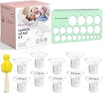 Nursi Luna Flange Sizing Kit 3-in-1 with 13/15/17/19/21mm for 24mm Electric Breast Pump Flanges/Shields, 10PCS Soft Silicone Flange Inserts for More Comfortable Pumping, BPA-Free, Essential for Moms