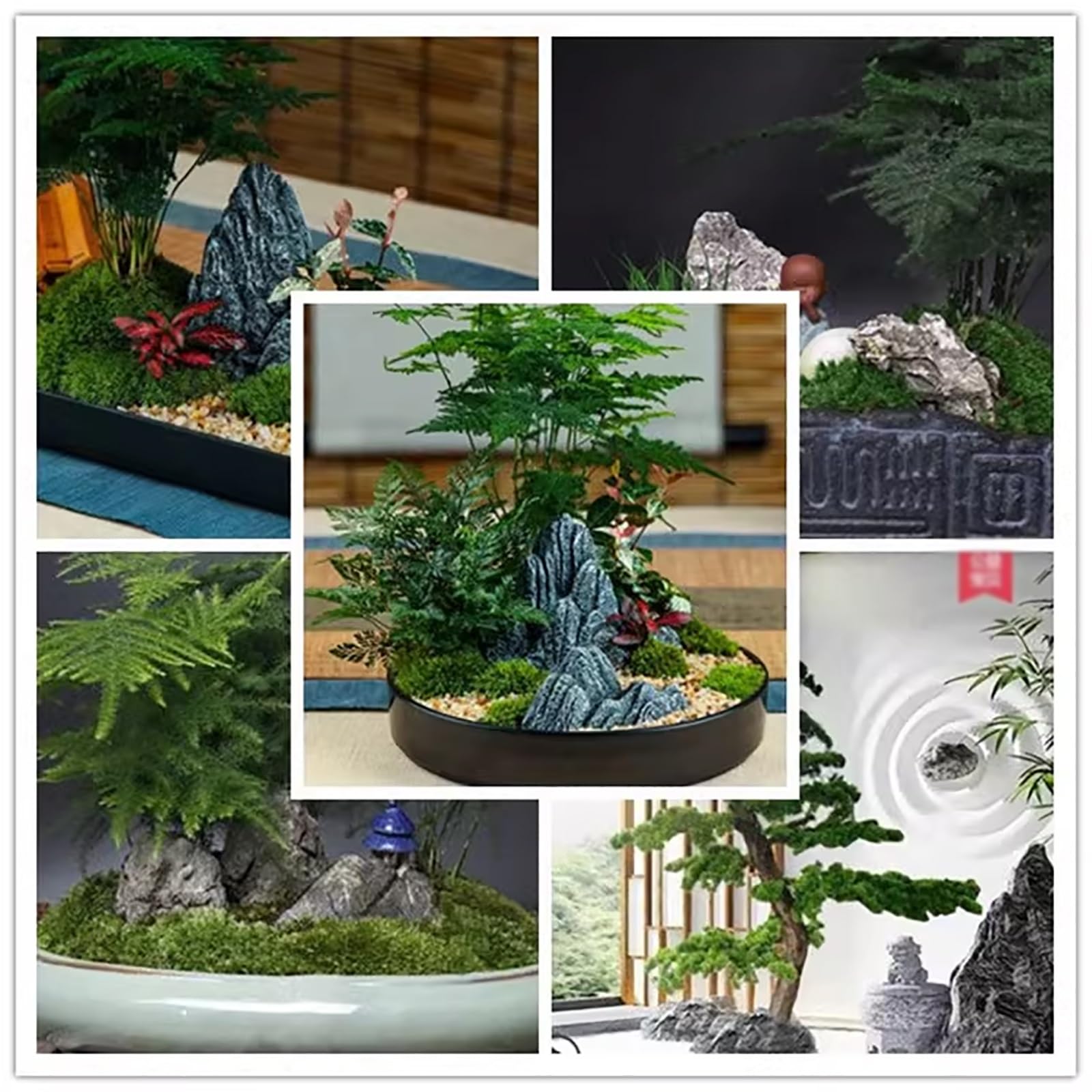 Dekoracja domu: Symulowane Rockeries, Miniaturowe kamienie górskie, dekoracyjne skały do akwariów, mikro-krajobraz akcesoria do bonsai i roślin doniczkowych (10,7 cm)