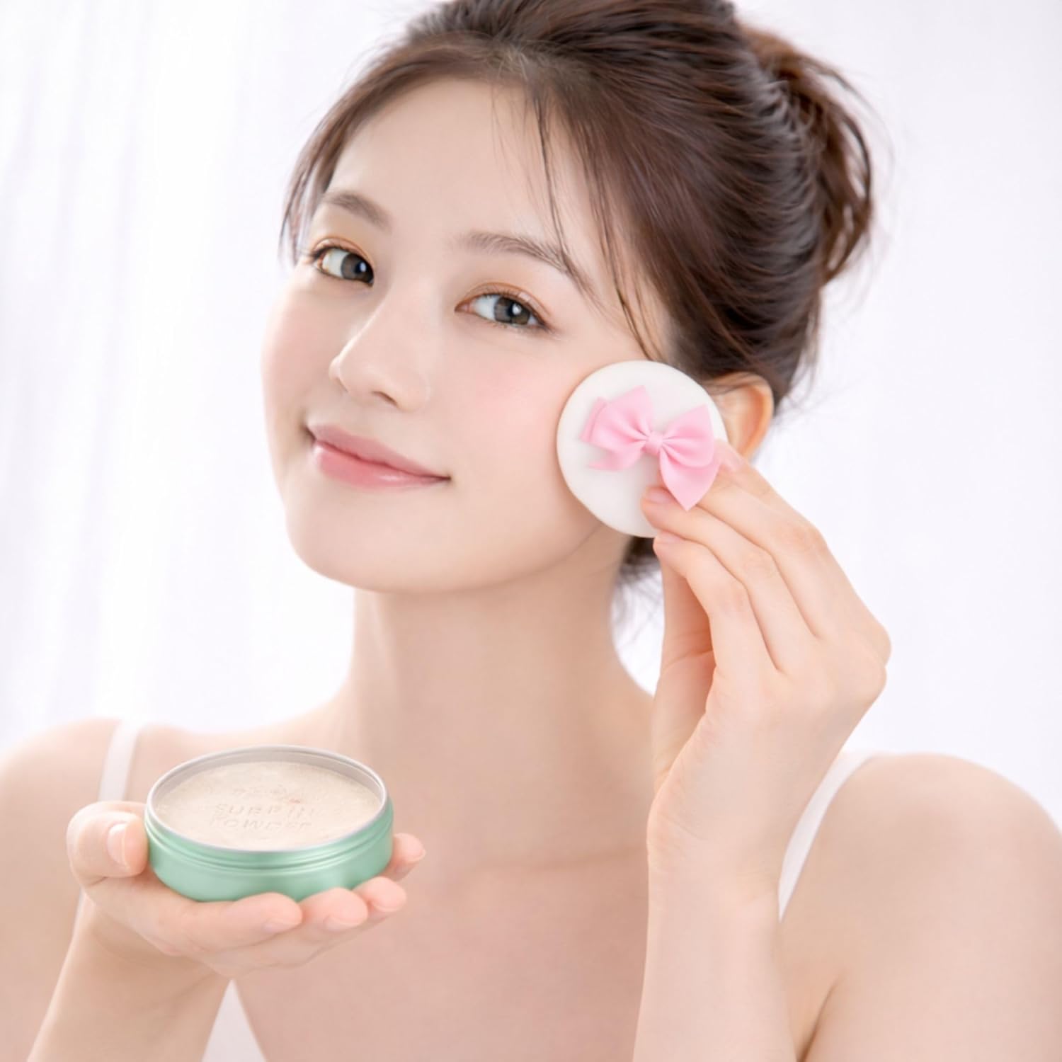 Club Suppin Matte Setting Clear Powder Foundation + Overnight Skincare with Shea Butter, Amino Acids & Aloe Extract, 2EA