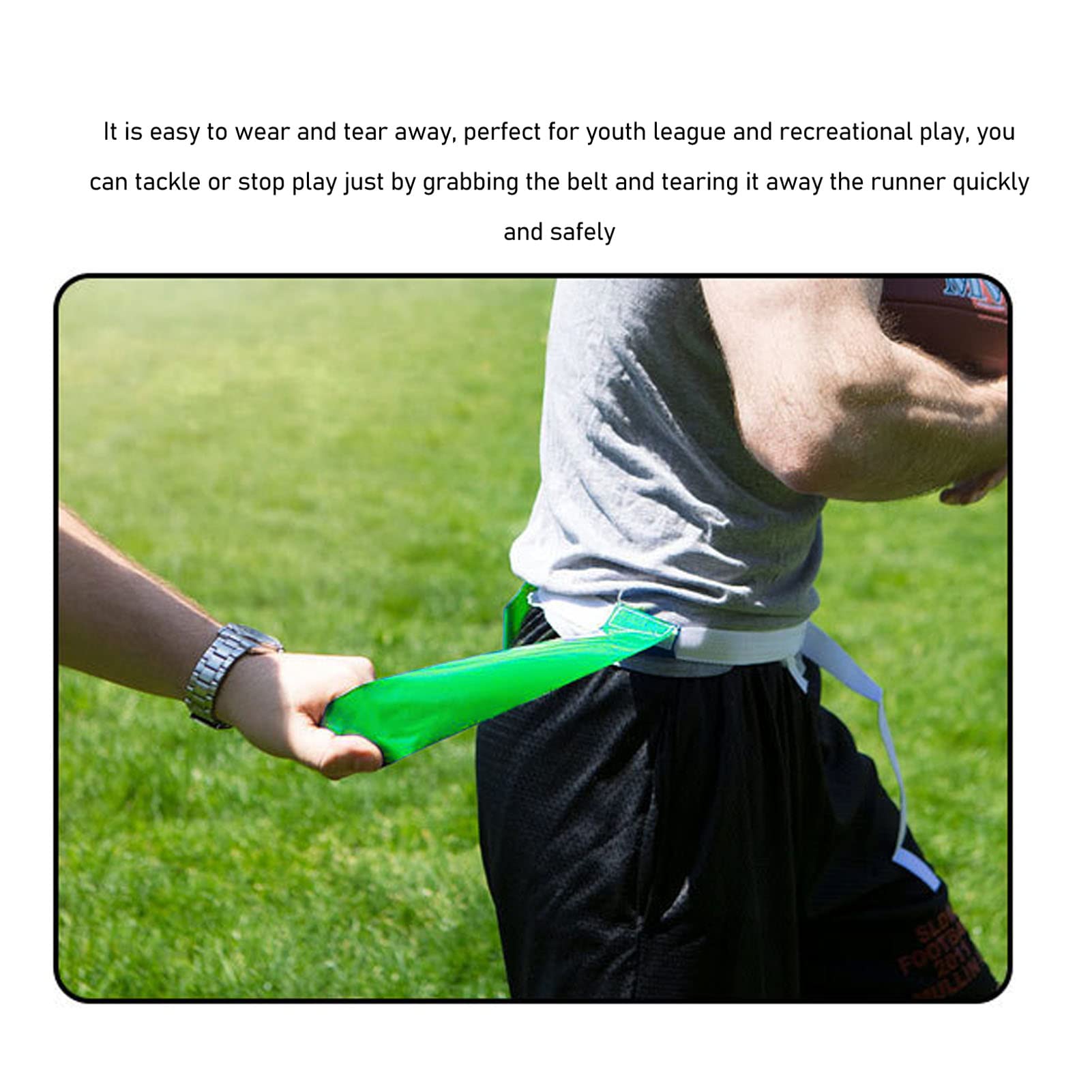 Set De Ceintures De Flag Football – 14 Pièces Ajustables Rouge Et Bleu, Clip Pratique, Parfait Pour L’entraînement Ou Les Matchs