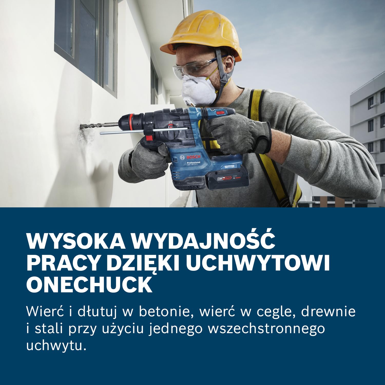 Bosch Professional 18V System Akumulatorowy młot udarowo-obrotowy GBH 18V-22 X (zestaw: L-BOXX 136)