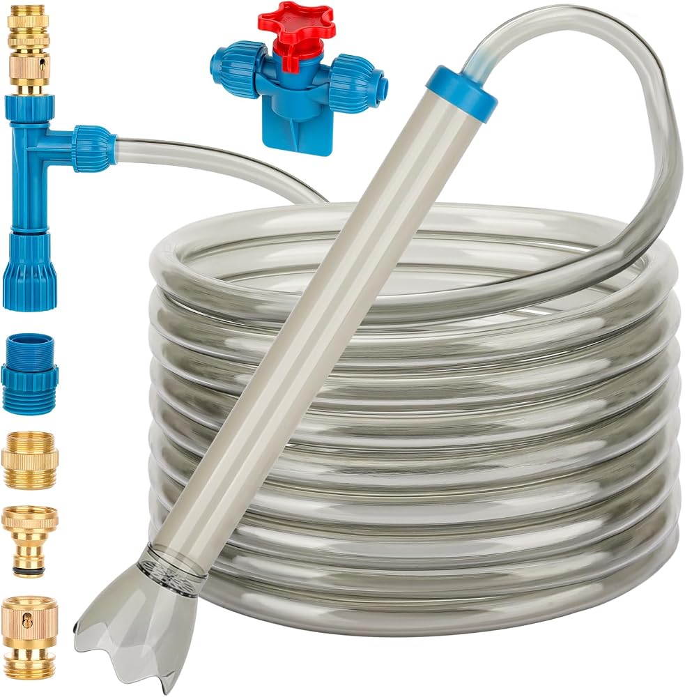fishkeeper Faucet Universal Siphon Aquarium Water Changer, 25FT / 50FT — 사진 1