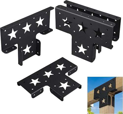 Wpbhk 4 soportes de esquina resistentes para pérgola de extensión de 3 vías en T
