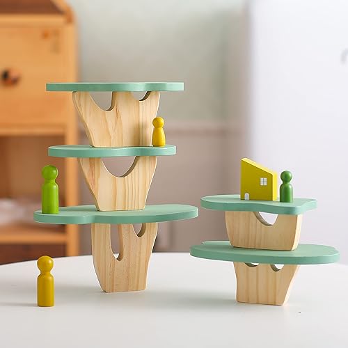 Miniatura 3 de Paquete de 15 juguetes de madera para niños pequeños, juguetes sensoriales de madera apilables para niños pequeños, juguetes sensoriales para niños,