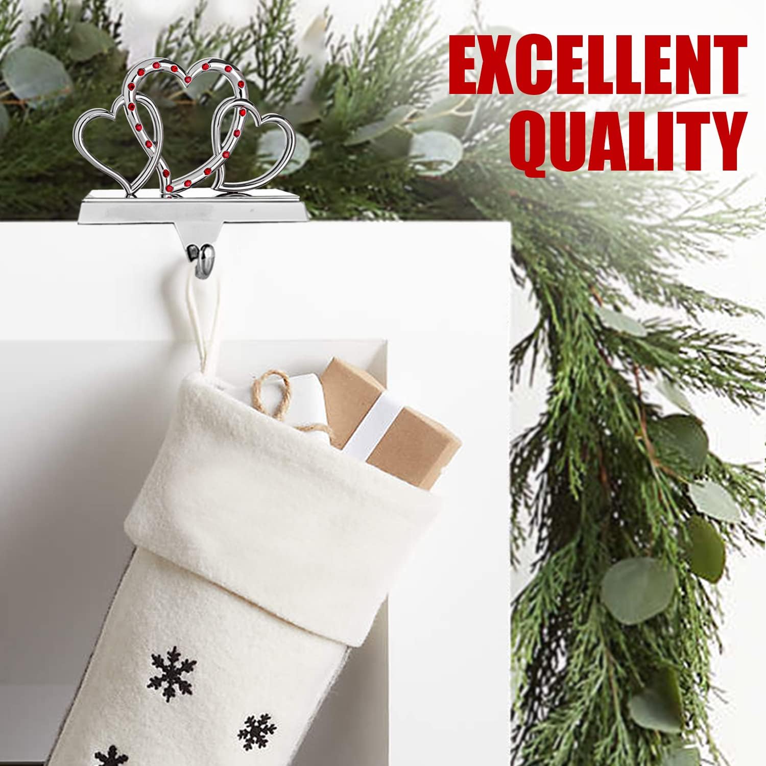 Buy Klikel Stocking Holder Heart Christmas Stocking Hanger for Mantle