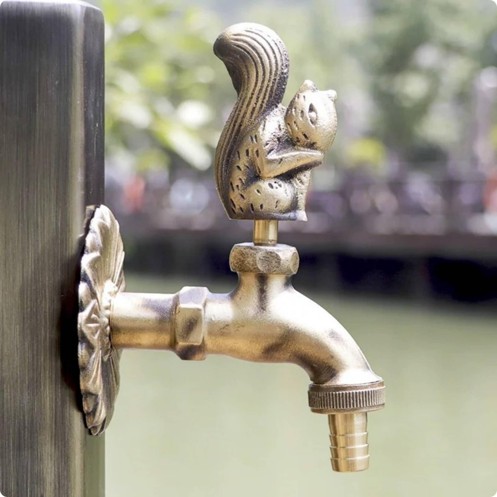 Robinet Jardin avec Rosace Antique, style to 3