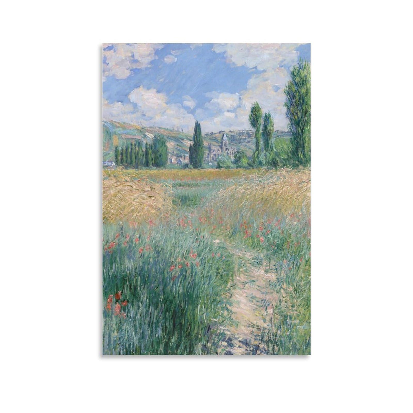 LUBOYANG Claude Monet Path on The Island Poster; Canvas Print Poster Wall Art Decorative Painting; Unframe; 20x30inch(50x75cm)