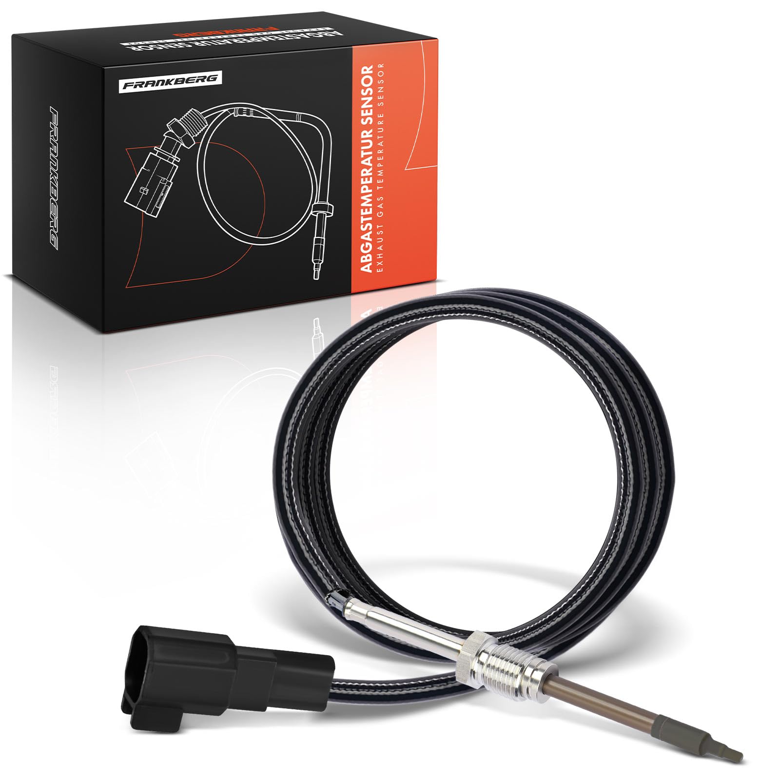Frankberg Sensore temperatura gas di scarico Sensore gas di scarico 2-Poli Compatibile con Galaxy Galaxy MK II Van Kug.a II Mondeo IV Mondeo IV Berlina Mondeo IV Turnier S-Max Replace# 1797830