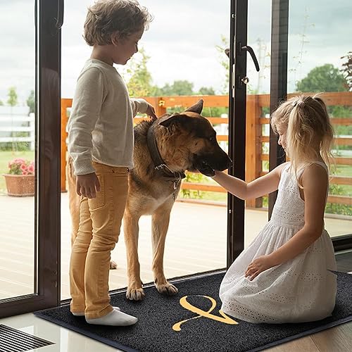 Miniatura 8 de Tapete para puerta de entrada exterior, impermeable, para interiores y exteriores, con texto en inglés Hello Welcome, divertido y lindo tapete para