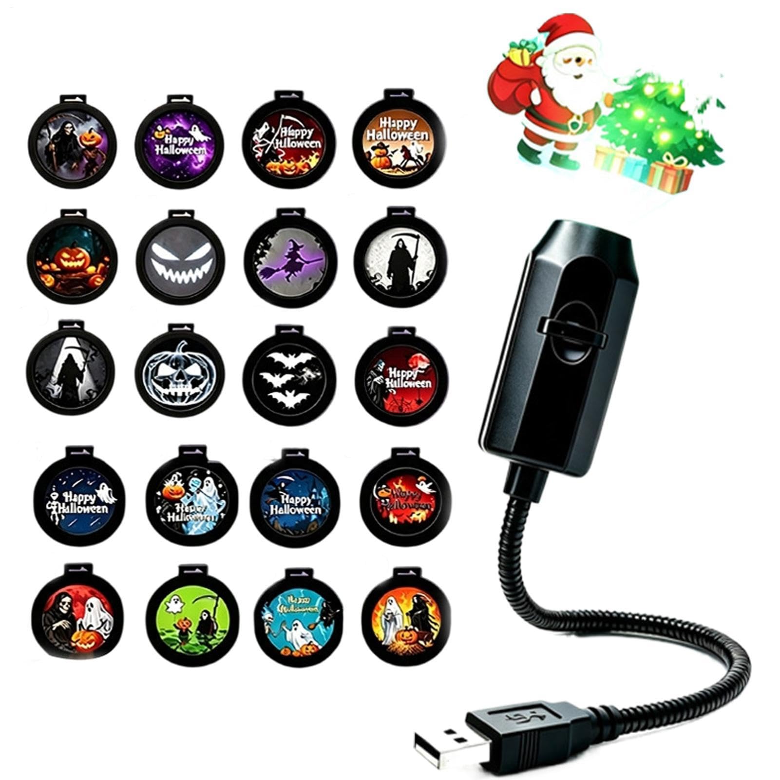 Arroopu Plug and Play HD Holiday Projector, 20 Christmas Halloween Scenes