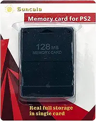 Suncala Cartão de memória de 128 MB para PlayStation 2, cartão de memória de alta velocidade para Sony PS2
