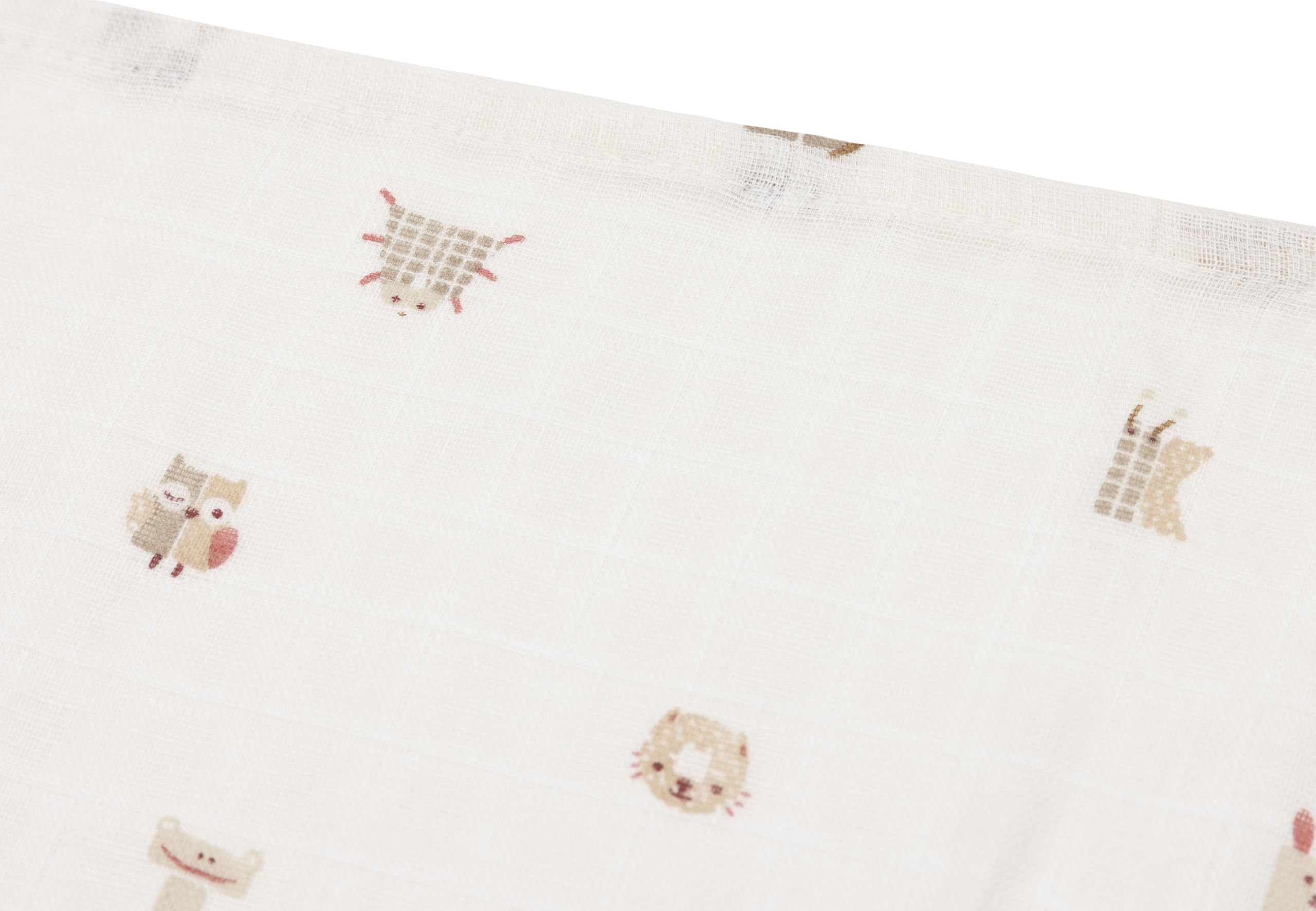 Jollein Muslin Cloth Baby - Animal Friends - 3-Pack - 70x70cm - 100% Cotton - Baby Muslin Cloths - Oeko-TEX Certified - Image 3