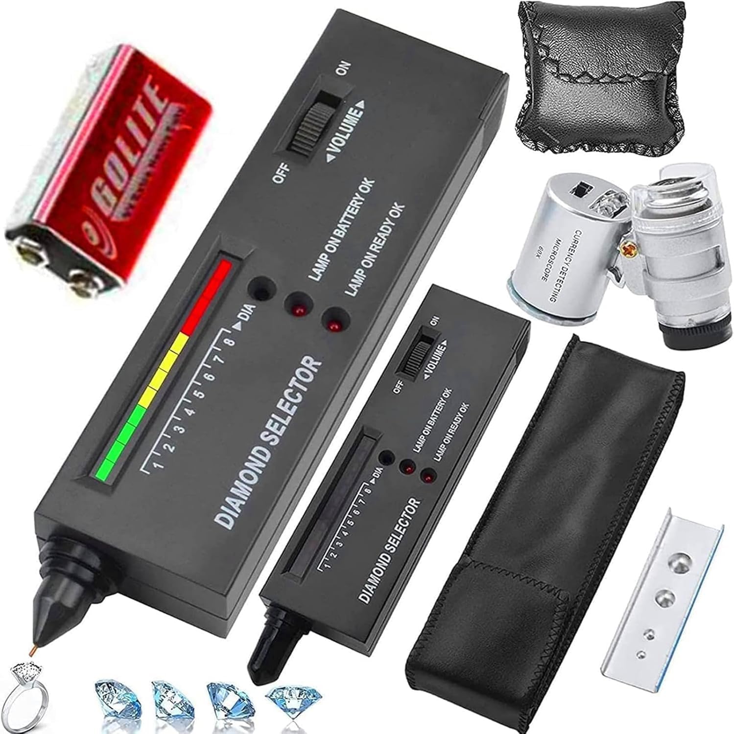M Morris Original Jewelry Diamond Detector Selector 2 Ruby Culti Kit Gemstone Tester Black-image-20