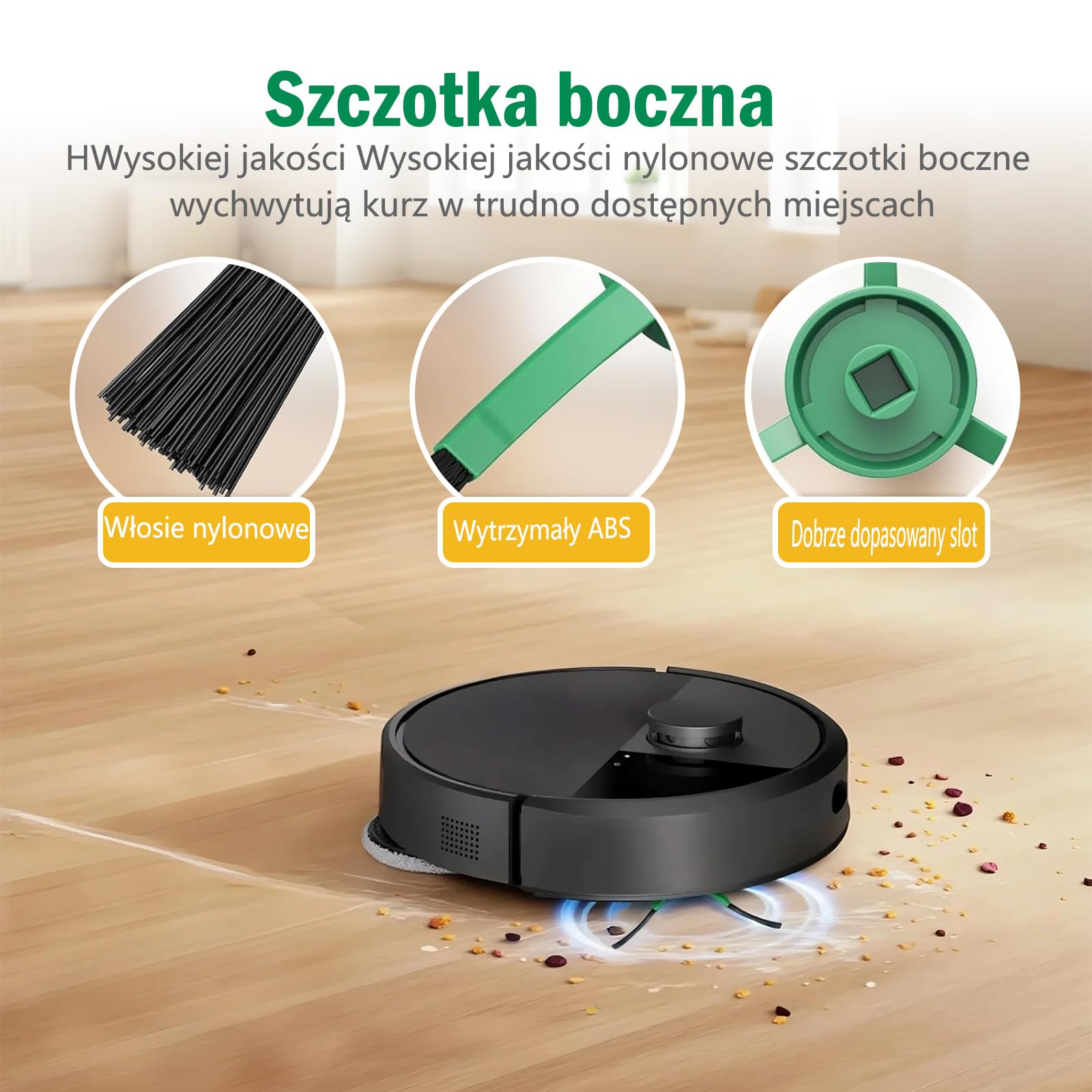Zestaw 22 akcesoriów do robota odkurzającego iRobot Roomba Plus 405/505/507 Combo części zamienne, 1 szczotka główna, 6 worków do kurzu, 4 szczotki boczne, 6 filtrów HEPA, 4 ściereczki do