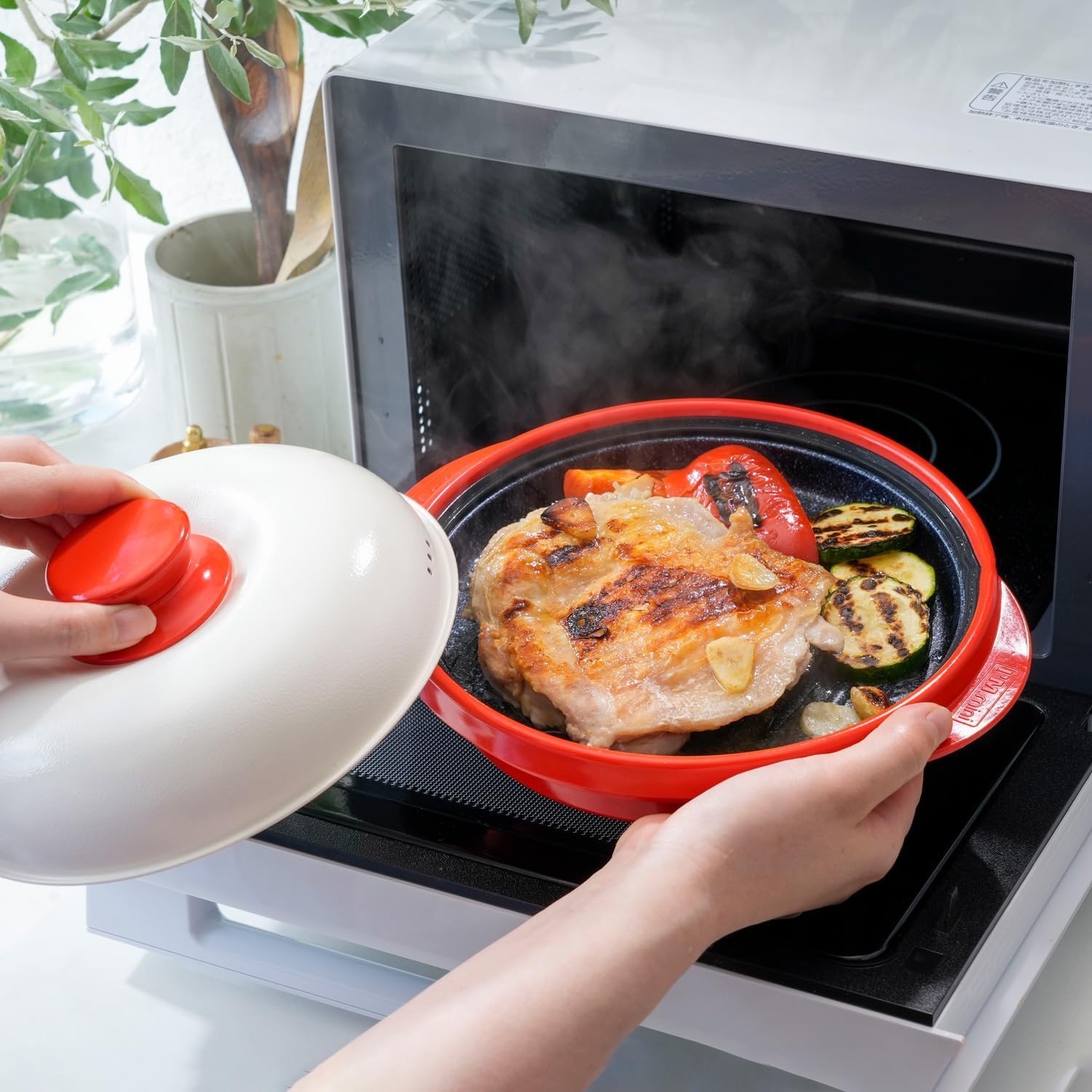 RANGEMATE電子レンジ専用調理器具 焼き魚焼き目丸型レンジメイトグリルパン Amazon.co.jp: 電子レンジ専用調理器具 グリル 丸型 焼き魚対応 焼き