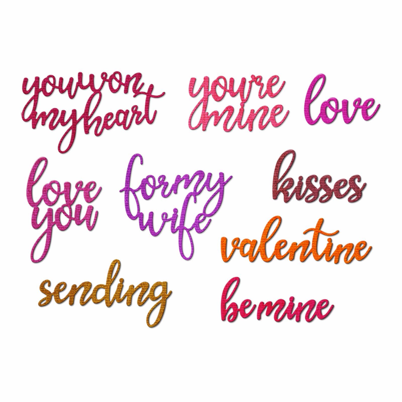 XMZZMX Valentine Day Congratulatory Metal Cutting Dies for Card Making, Paper Embossing Die-Cuts Kit Storage Pockets Supplies, Scrapbooking Stencils