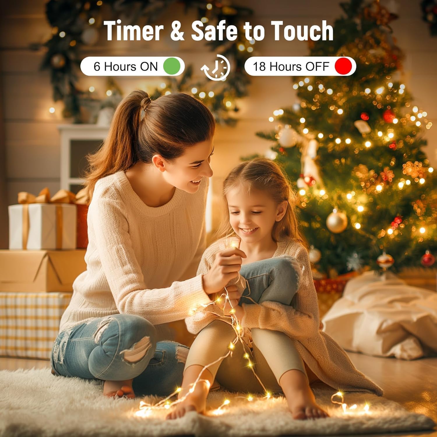 Fényfüzér csomagolás és tartalom