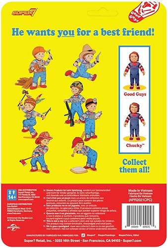 Miniatura 3 de SUPER7 Childs Play Chucky Figura de reacción, multicolor, std (CPLYW01-CKY-02)