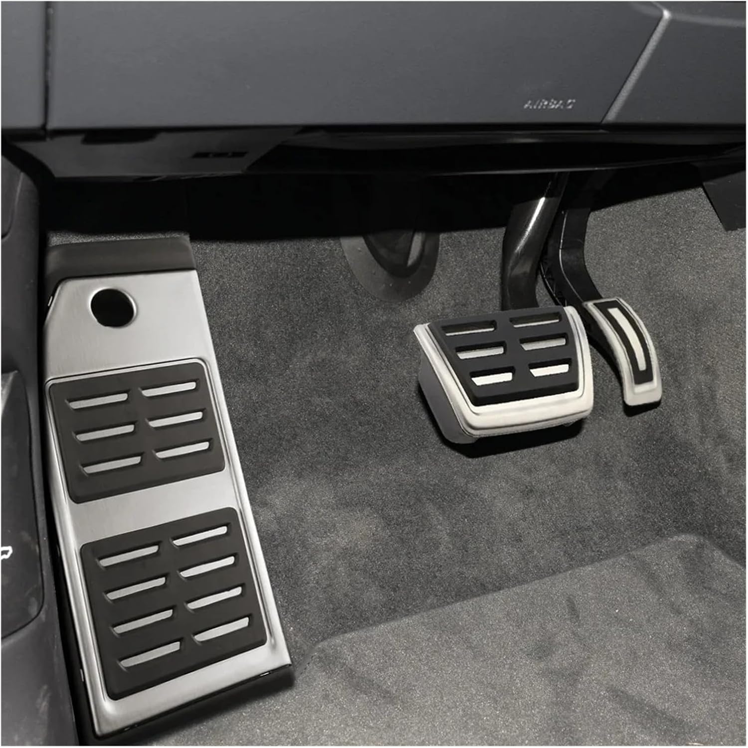 Car Pedal Pads For Q7 For SQ7 For Q8 2016-2019 Car Fuel Accelerator Brake Footrest Pedals Plate (AT For rest)