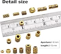 Vista 4 de BronaGrand 3.53 oz (alrededor de 220-300 unidades) cuentas espaciadoras de columna de oro antiguo, abalorios, collares, dijes, accesorios