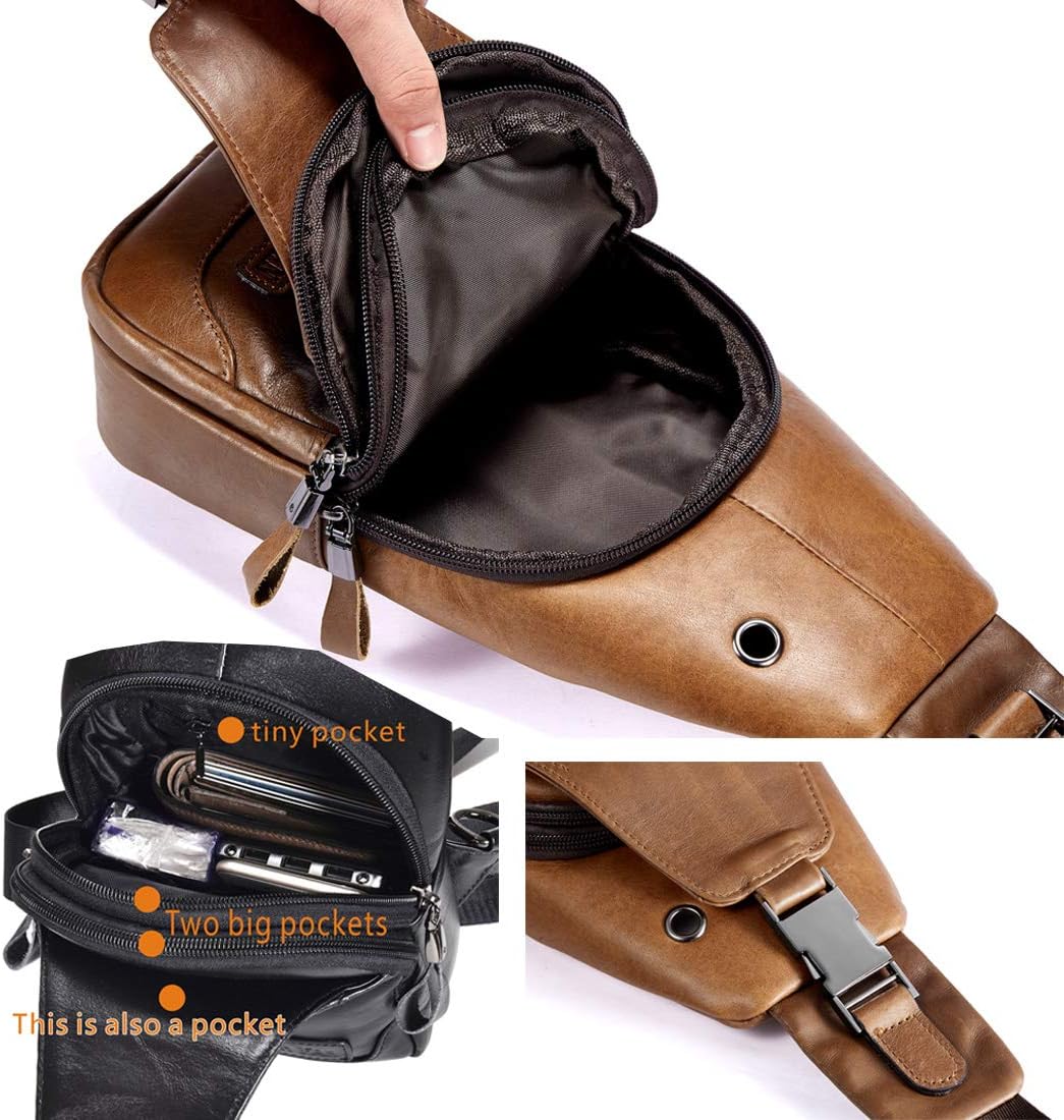 Buy Leather Sling Bag for Men,Crossbody 