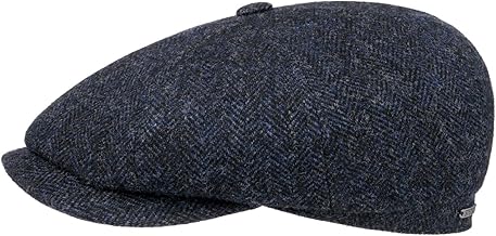 Stetson Hatteras Classic Wool Man Cap - Newsboy Wool with Visor, Lining, Autumn/Winter Lining