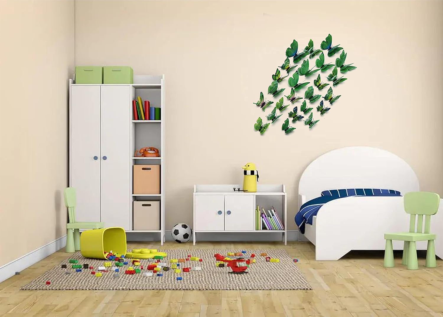 24pcs Butterfly Wall Decor,3D Butterfly Decals for Wall Sticker,Magnetic Butterflies Decor,Stickers for Kids Bedroom Party Wedding Crafts Decoration,Removable Mural Stickers Bedroom Decor image 3