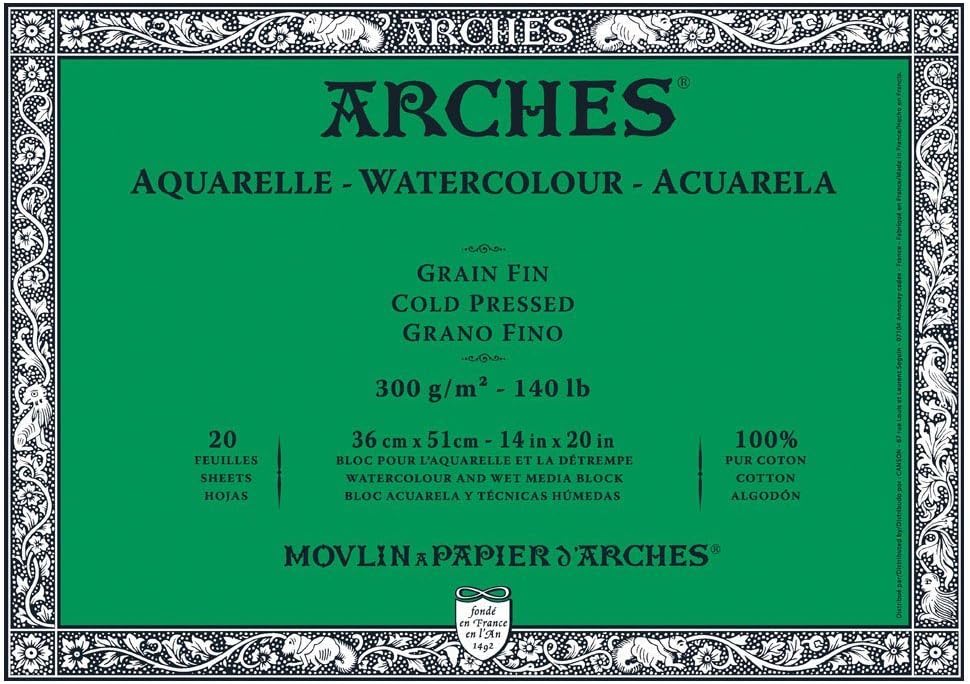 Arches Watercolor Block, Cold Press 14"X20"