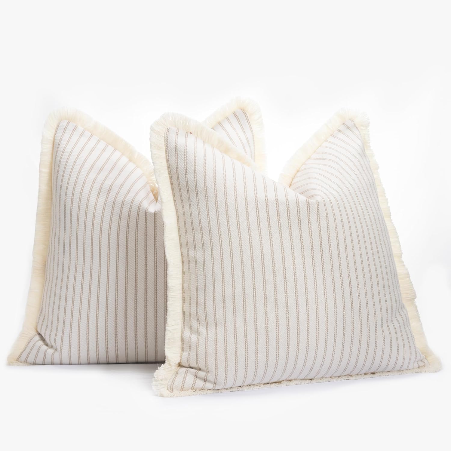 DKwizme Farmhouse Pillow Covers 20x20 Set of 2 Striped