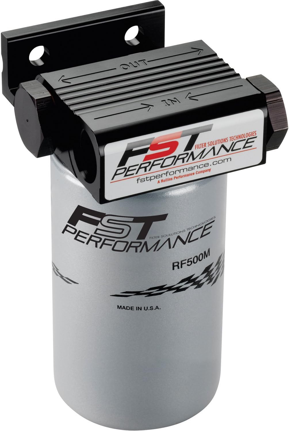 FST Performance RPM500 FloMax 500 Black Anodized -12 AN Port Fuel Filter/Water Separator System