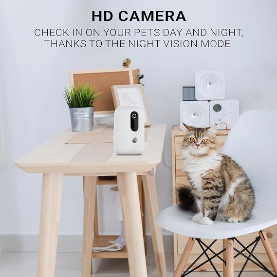 Instachew Purechew Snack Smart Treat Thrower with HD Camera, Automates Feeding with Portion Control, Dog and Cat Treat Dispenser