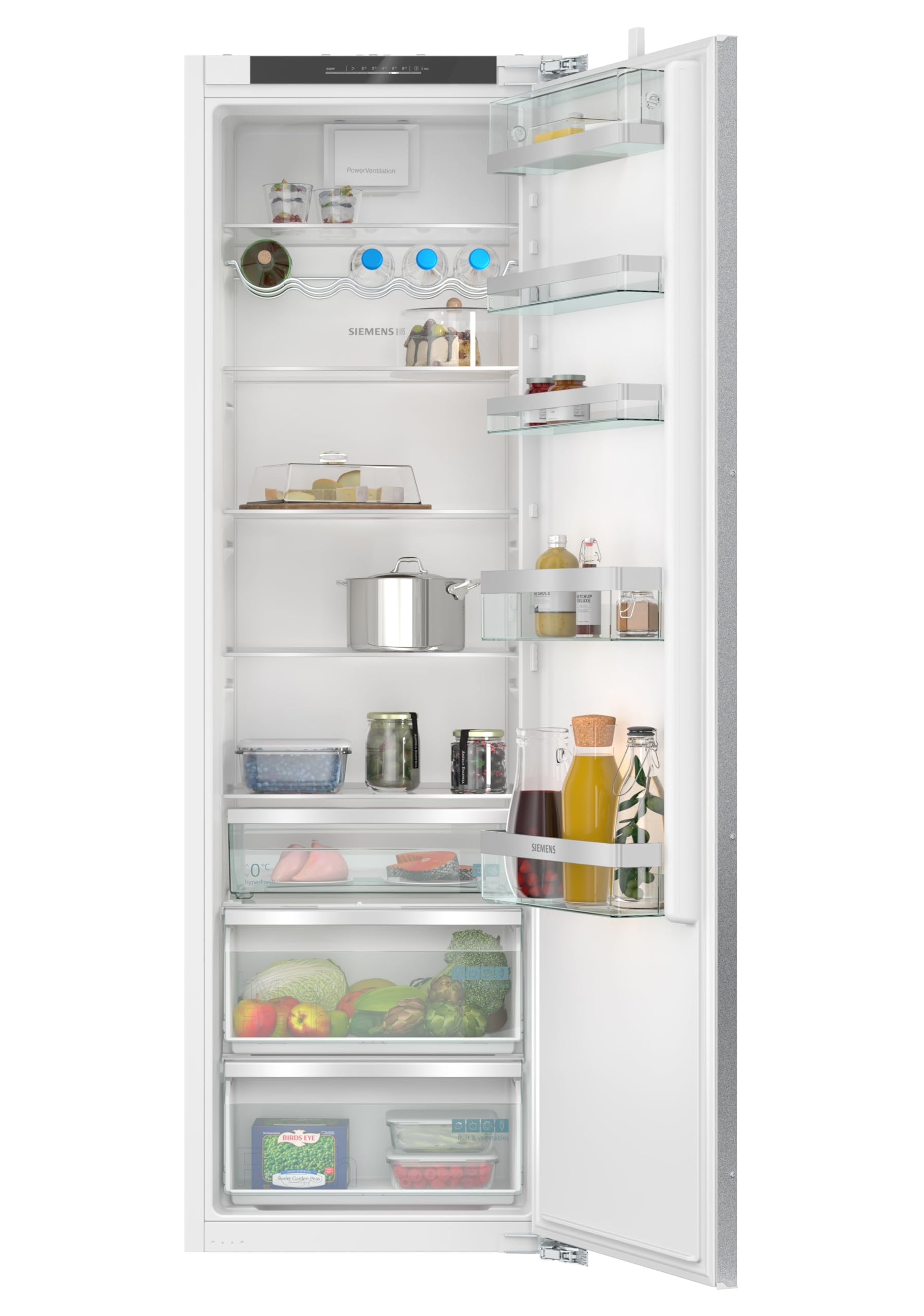 Siemens iQ500 Einbau-Kühlschrank 177,5 x 56 cm Nische, KI81RADC0, 310 L Kühlen, Made in Germany, hyperFresh 0°C Schublade, superKühlen, LED-Beleuchtung, varioShelf, SoftClosing-Türsystem