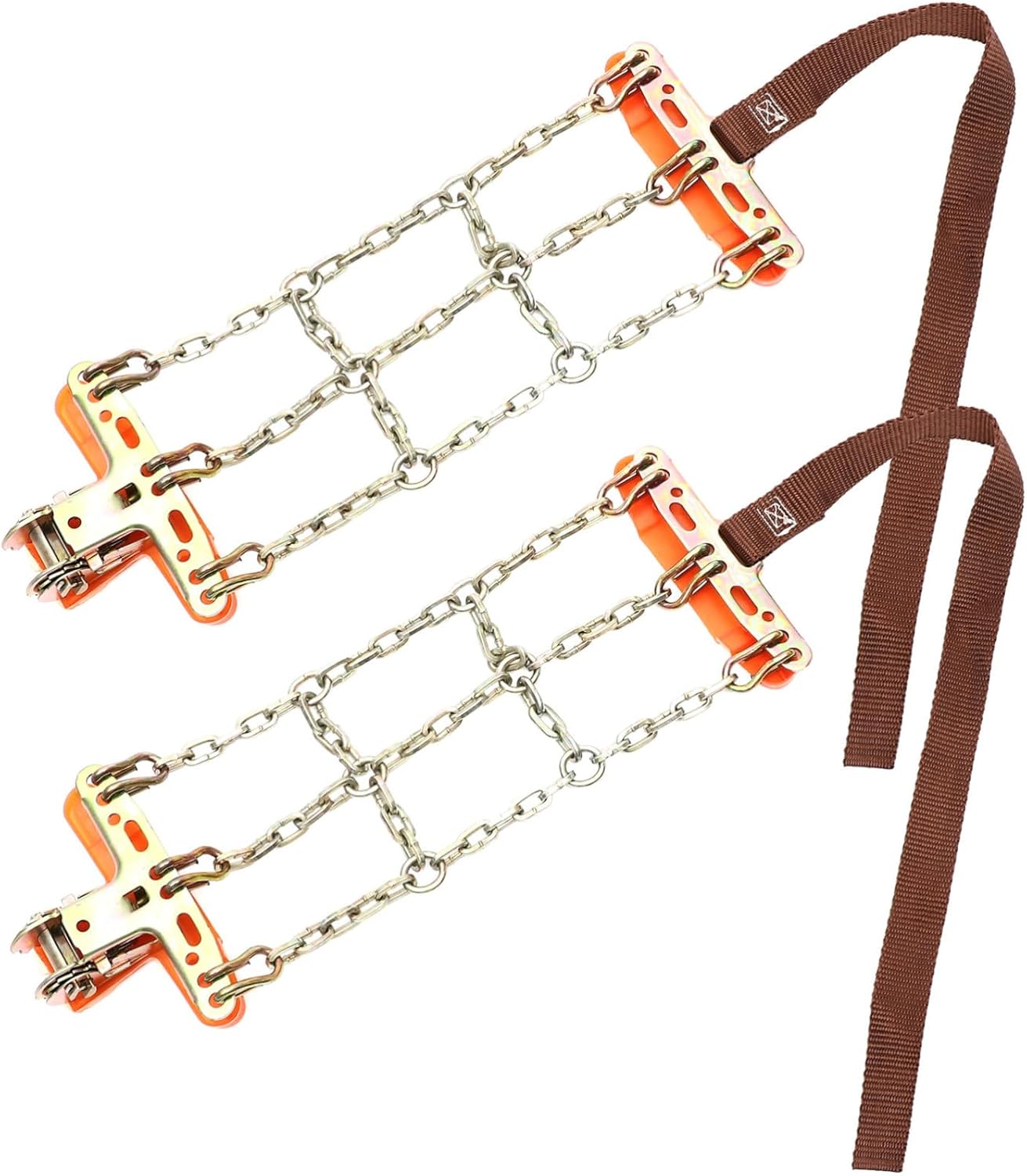 2pcs Vehicle Anti-Skid Snow Chains Emergency Tire Traction Chains for Cars SUVs Trucks for Winter Weather and Ice Conditions Random Color