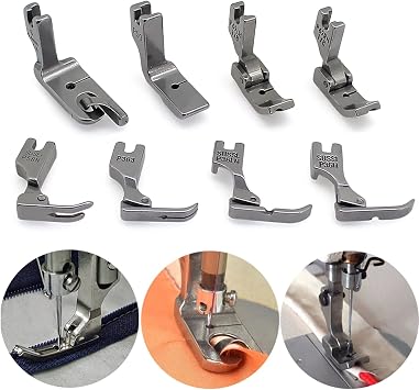 19PCS Industrial Sewing Machine Presser Foot Set and Bobbin Case fit for JUKI DDL-5550 DDL-5600 DDL-8300 DDL-8500 Singer 188K 191D 195K 196K