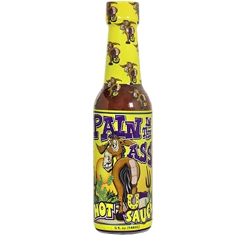 Pain in the Ass Habanero Extra Hot Sauce 5 oz. Perfect Gourmet Hot Sauce for Chicken Wings - Try if you dare!