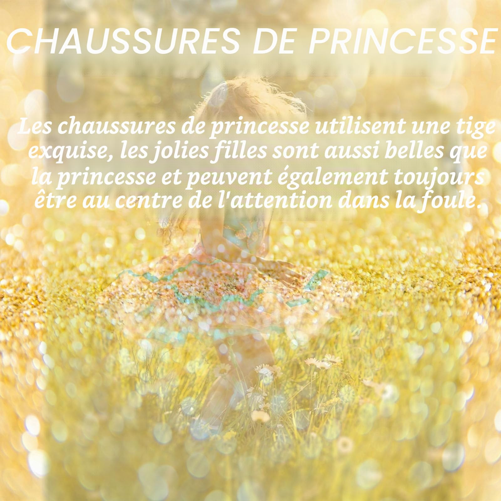Hixingo Chaussures de Princesse Fille 2-10 Ans, Ballerines Enfant Chaussures Plates Mary Jane, Glitter Shinning Paillettes Enfants Mary Jane pour Anniversaire Mariages et Fêtes
