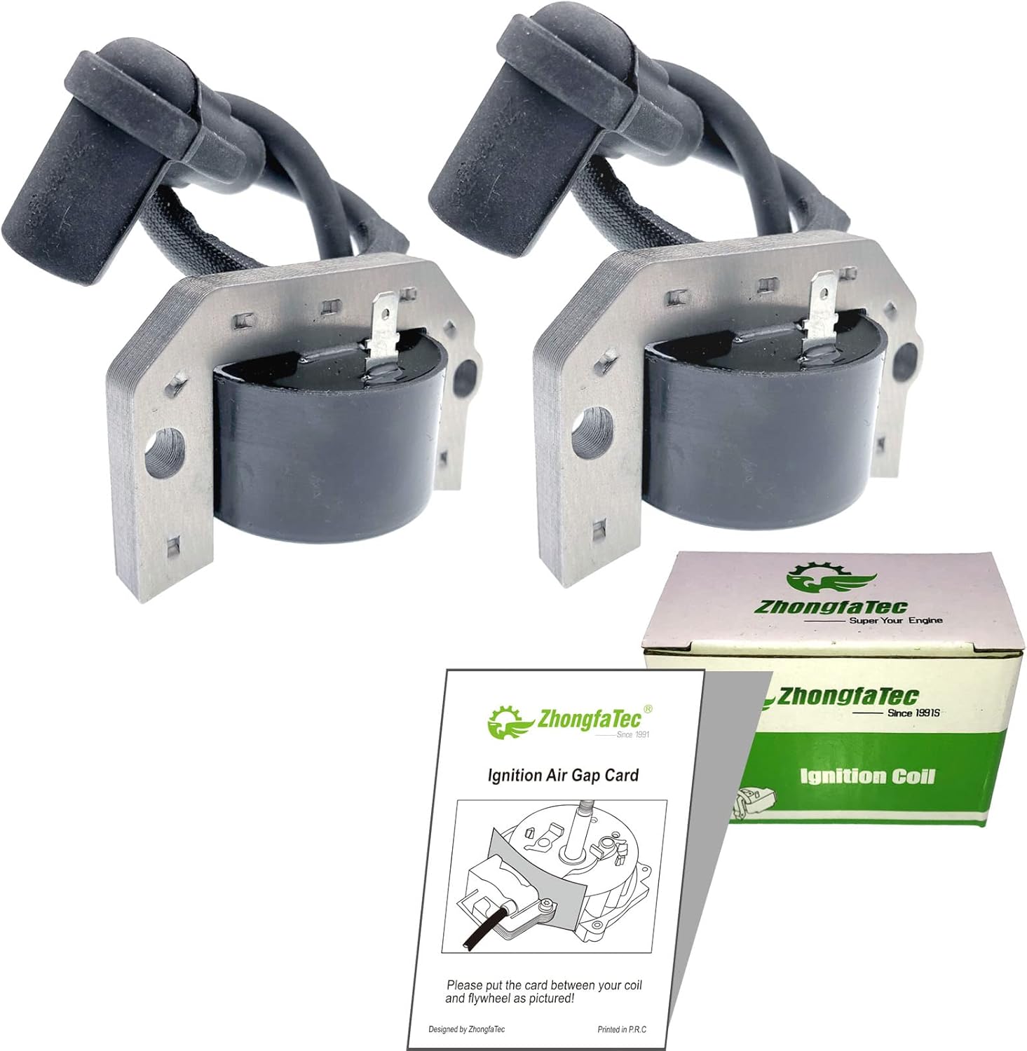 ZhongfaTec-132V 2 PACK 21171-7034 Ignition Coil Fits Engine FH381V FH430V FH480V FH541V replace 21171-7001 21171-7007 21171-7006 21171-7013 for #AM133525#MIA11064 FH491V LX188 LX277 John Deere X300