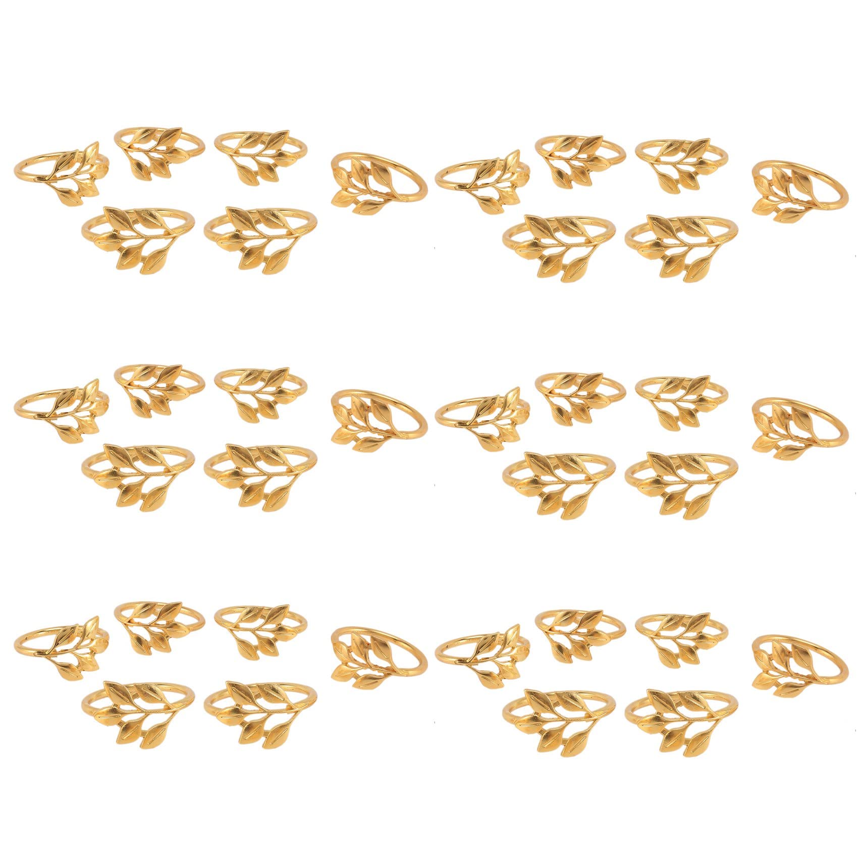 Hndhbfgrt 36Pcs Hotel Napkin Ring Napkin Holder Fall Leaves Napkin Buckle Christmas Wedding Party Gold Napkin Circle Dinner Table