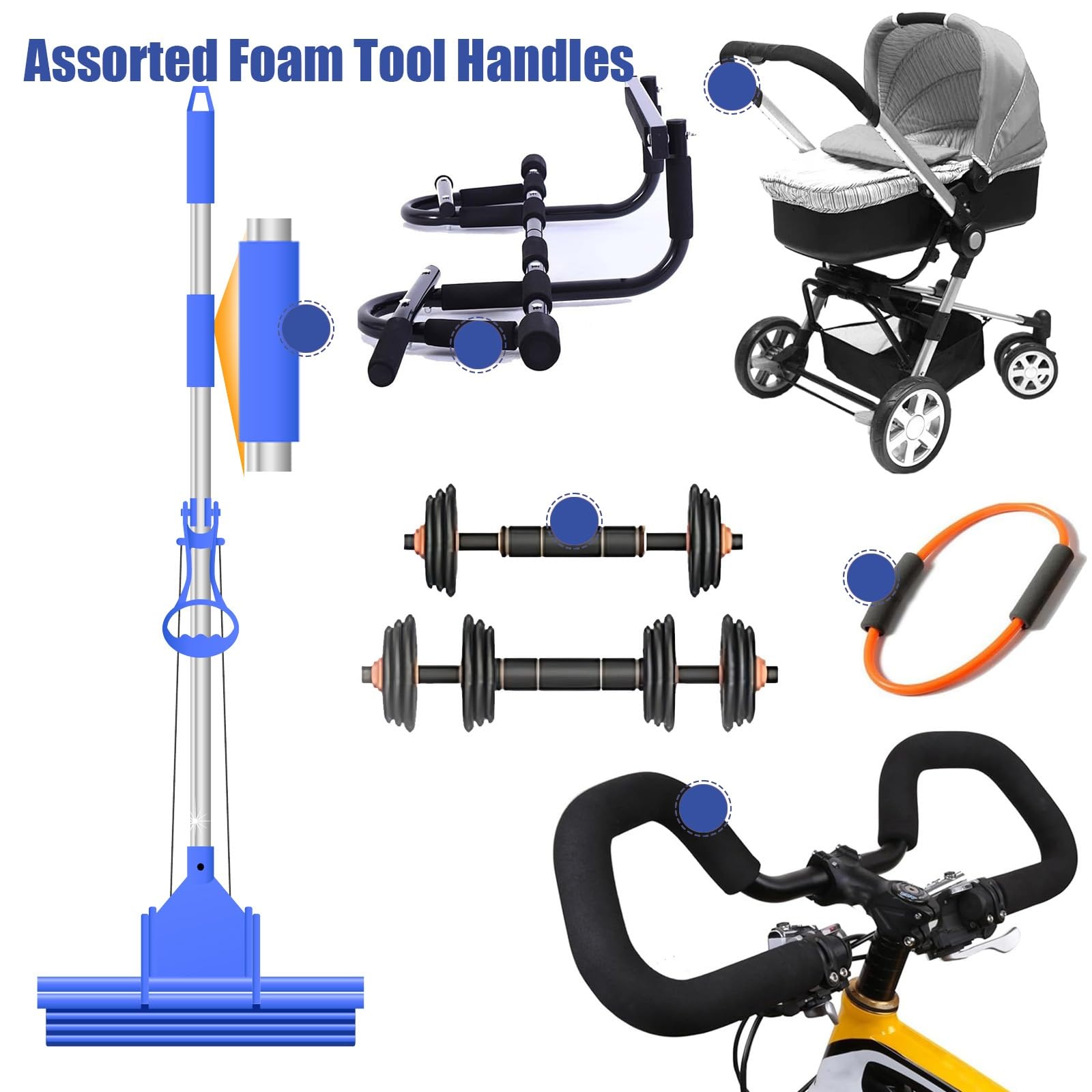 Tubo Schiuma YOKIVE | Diametro Interno 25mm | Lunghezza 2m | Isolamento Termico/Antirumore | Per Attrezzi Sportivi - Foto 3