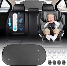 Rierousy Sun Protection Car Rear Window 50 x 100 cm Sun Protection Car Baby with 4 Suction Cups Sun Visor for Rear Window Universal Mesh Rear Window Sun Protection