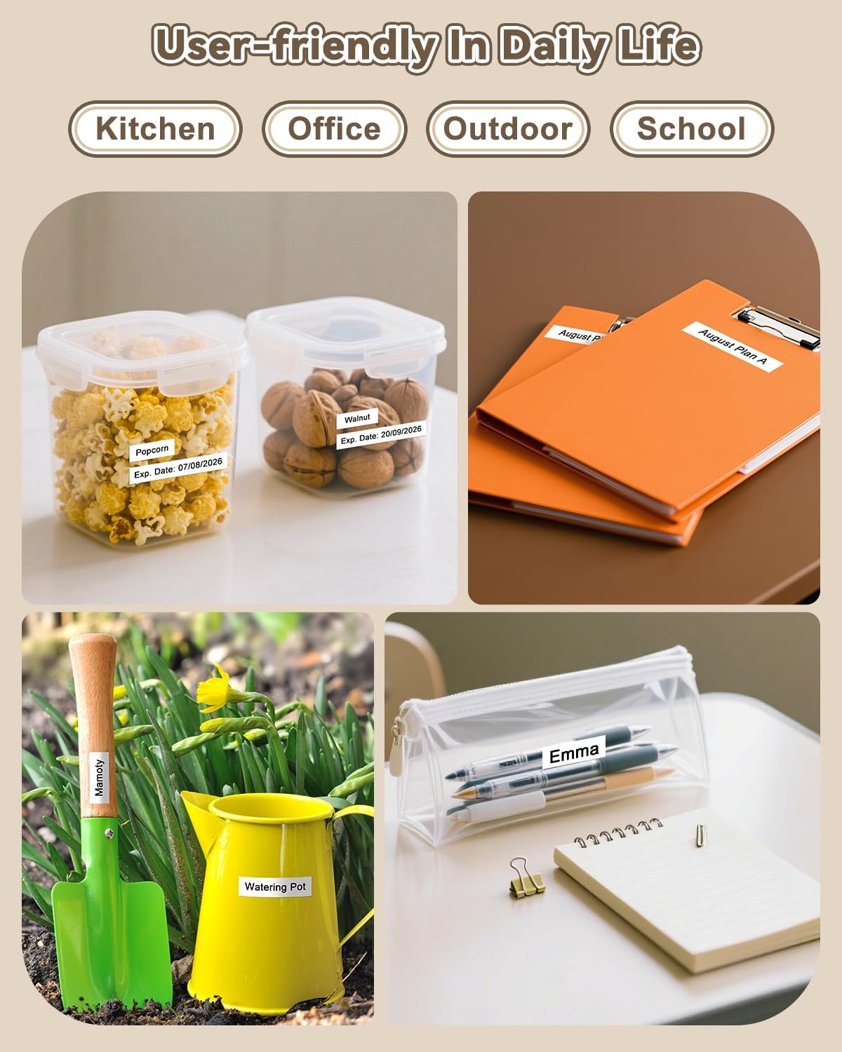 6-Pack TZe-231 TZ Tape 12mm 0.47" Laminated White P Touch Label Compatible for Brother P Touch Label Maker Tape for PTouch Label Maker PTD210 H110 D220 D600 D400 D410 2040, Black on White - Image 6