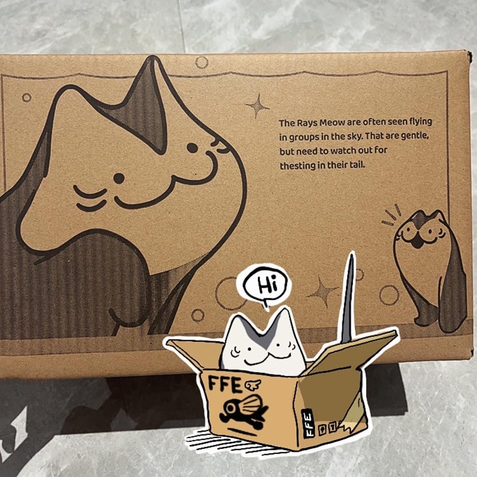 Miniatura 8 de El animal de peluche original Ray Meow, Ray & Cat súper esponjoso (35.4 pulgadas)